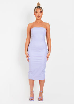 Elle Lilac PU Bandeau Midi Dress Elle Lilac PU Bandeau Midi Dress