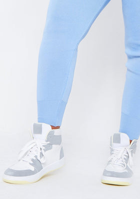 Cassia White and Grey High Top Trainers Cassia White and Grey High Top Trainers