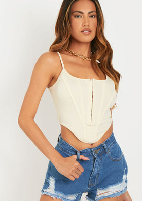 Wren Cream Structured Hook And Eye Corset Wren Cream Structured Hook And Eye Corset
