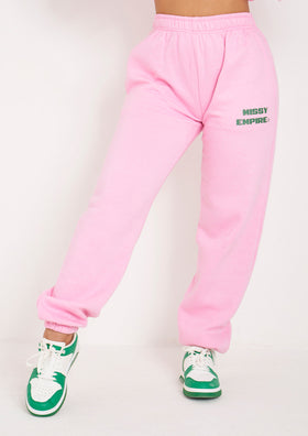 Annabella Baby Pink Printed Cuffed Joggers