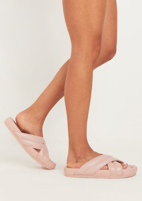 Angelina Pink Crossover Flat Sandals Angelina Pink Crossover Flat Sandals