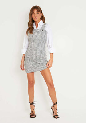 Sylvia Black Tweed Tailored Mini Dress Sylvia Black Tweed Tailored Mini Dress