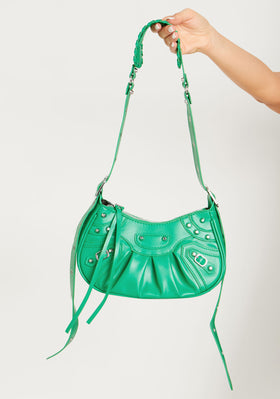 Roux Green Faux Leather Shoulder Bag Roux Green Faux Leather Shoulder Bag
