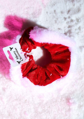 Noella Red Velvet Christmas Scrunchie