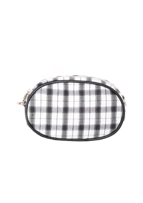 Jess White Check Chain Bag