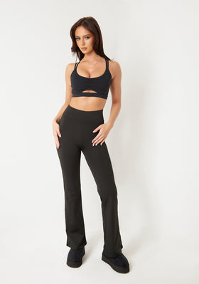 Felicity Black Flared Yoga Pants