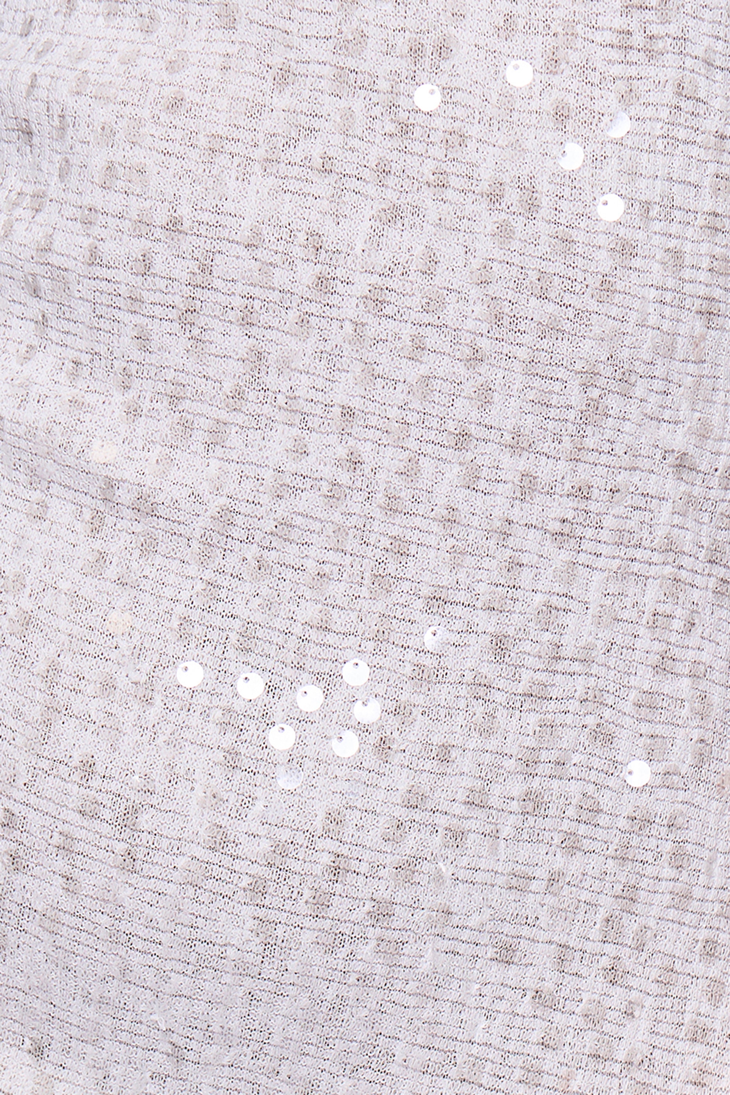 White Sequin Midi Dress