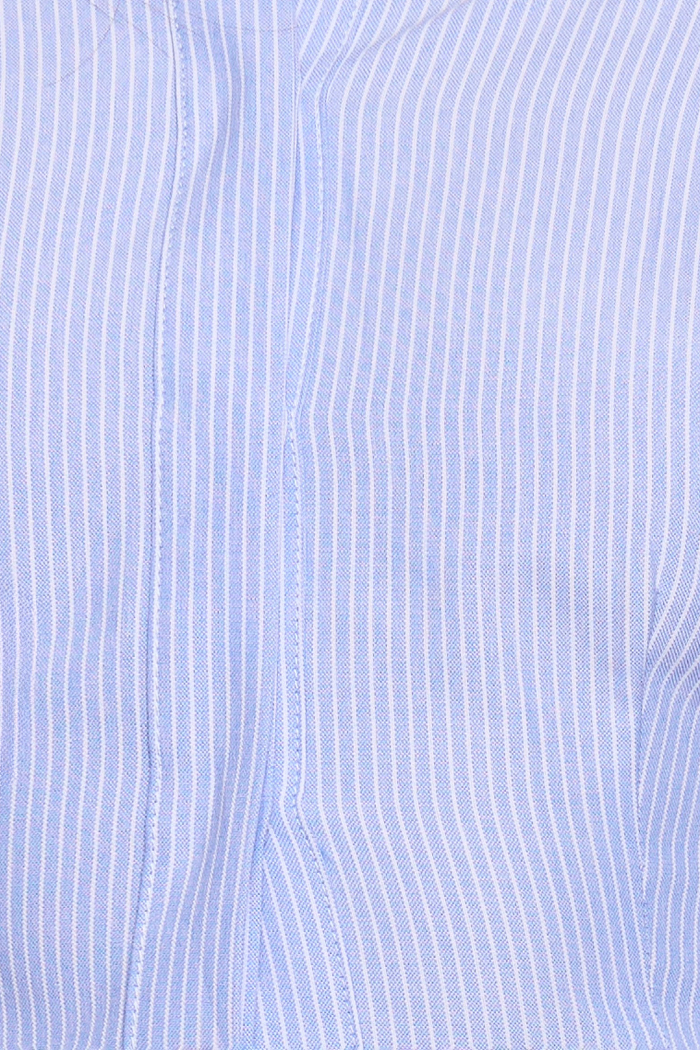 Blue Pinstripe Wide Trouser