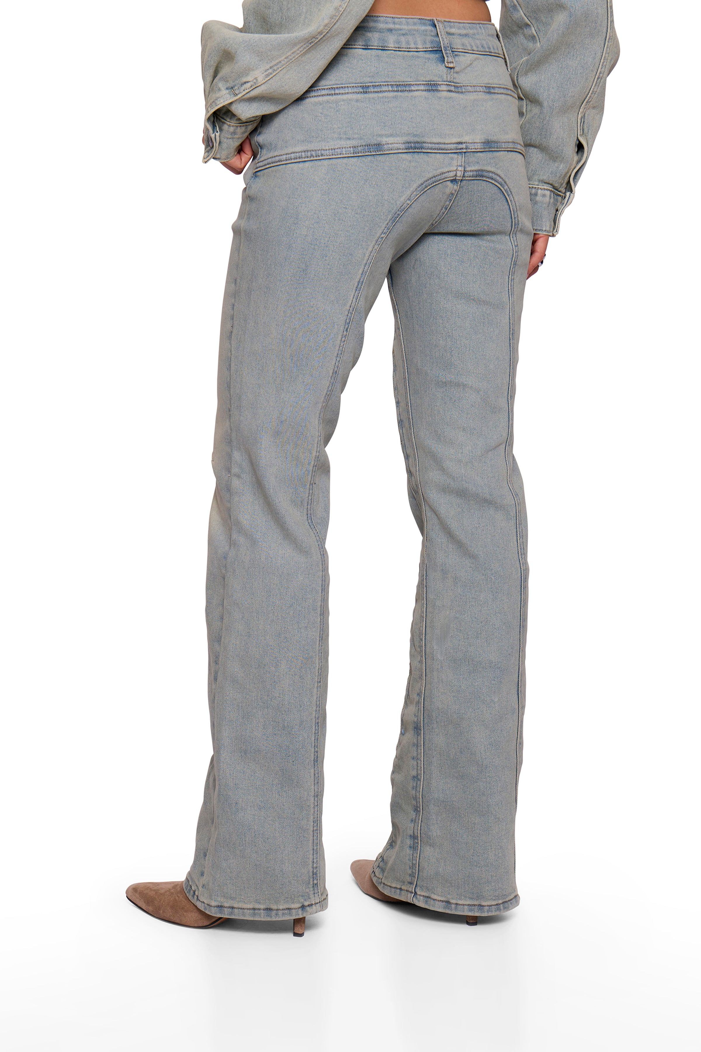 Blue Washed Denim Flare