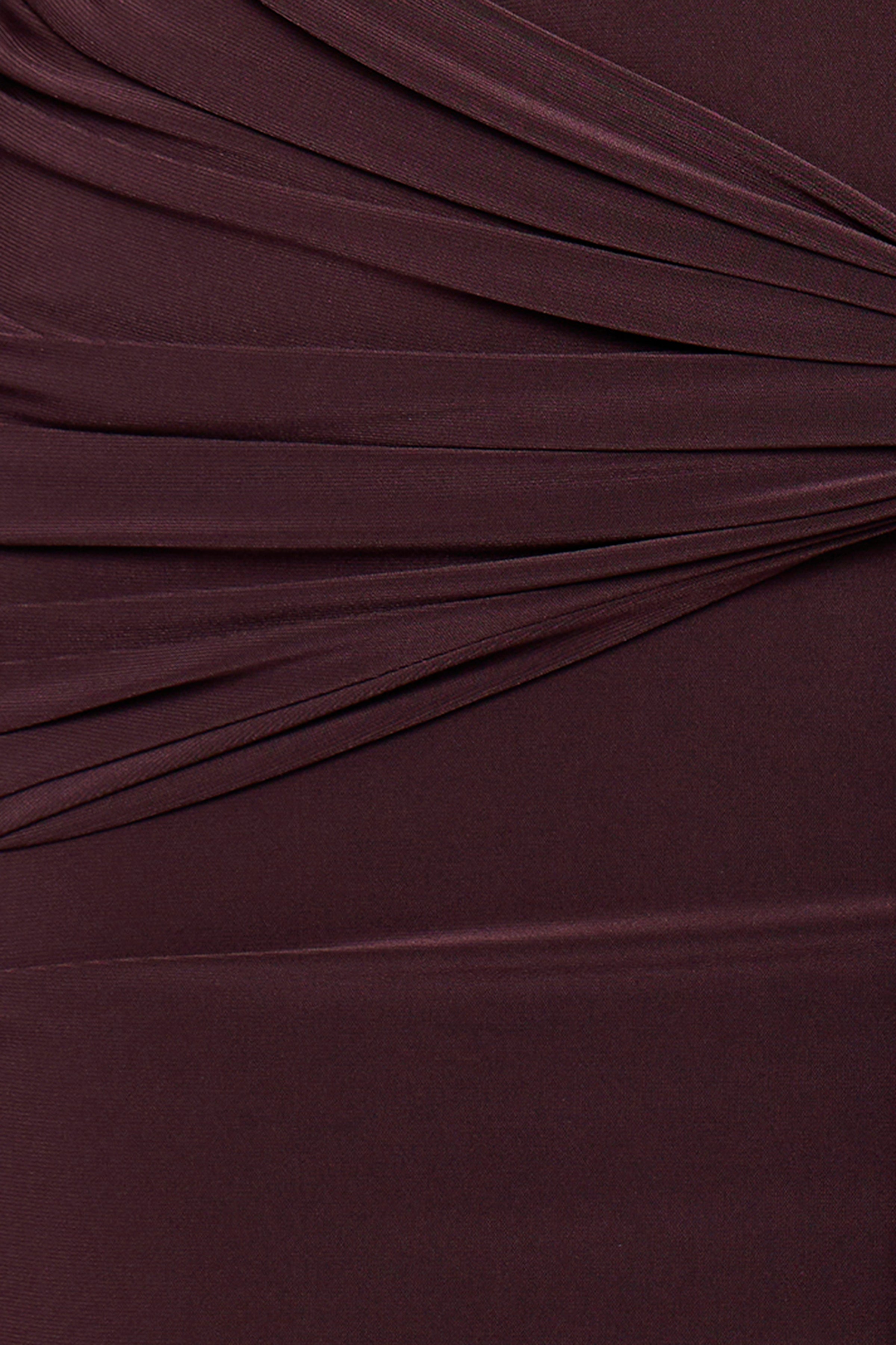 Chocolate Drape Mini Dress