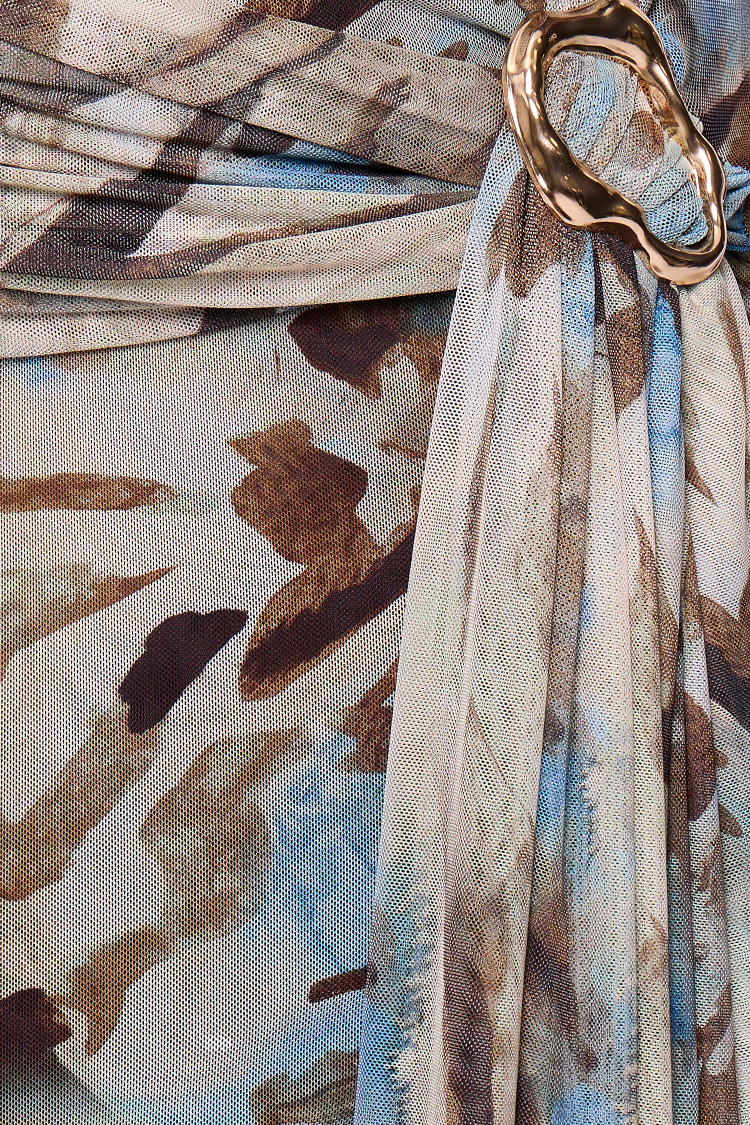 Green Printed Maxi Dress