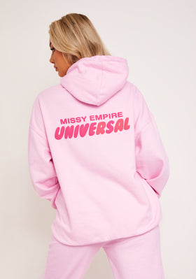 Grace Pink Oversized Graphic Hoodie