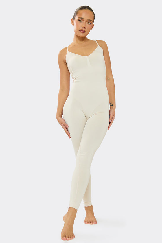 Adele Stone Seamless Strappy All In One Jumpsuit
