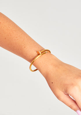 Ruby Gold Nail Bangle