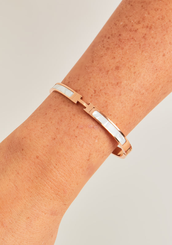 Zamia Rose Gold H Bangle