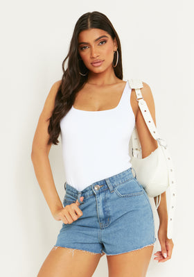 Jenna Blue Mid Wash Denim Shorts