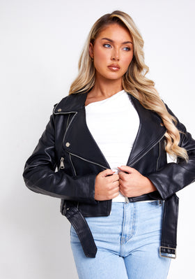 Lexi Black Faux Leather Jacket