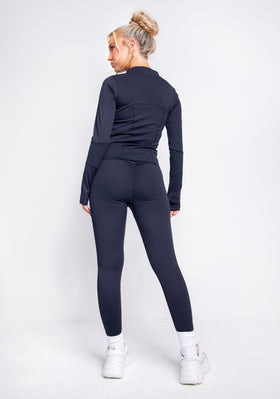 Lacey Black Active Ruched Bum Leggings