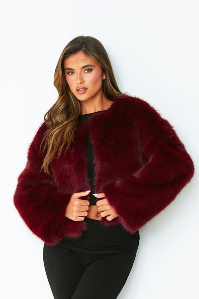 Wine fur coat hotsell
