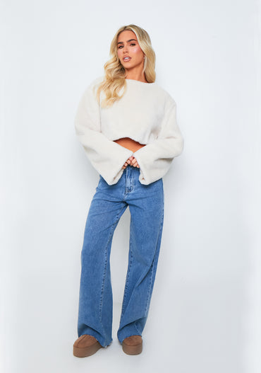 Missy Empire 【 High Neck Oversized Long Sleeve Jumper Women