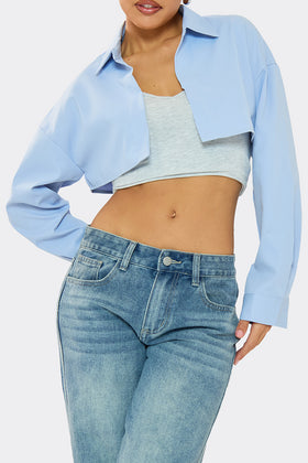 Madison Blue Extreme Cropped Shirt