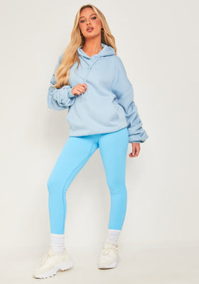 Kailey Pastel Blue Seamless Ribbed Leggings