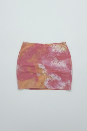 Hannah Multi Abstract Print Mid Rise Mini Skirt