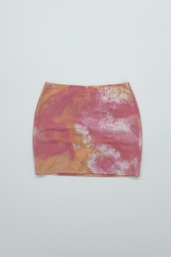 Hannah Multi Abstract Print Mid Rise Mini Skirt