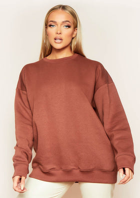 Mona Chocolate Oversized Sweatshirt
