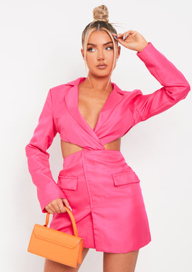 Lucinda Pink Cut Out Blazer Dress
