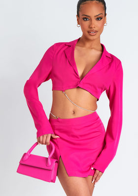 Alice Pink Cropped Blazer Co-ord