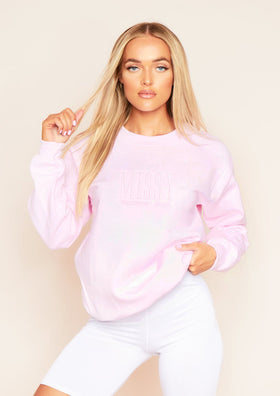 Cindi Pink Missy Originals Embroidered Graphic Sweatshirt