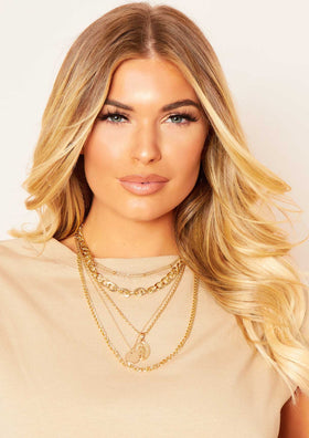Cara Gold Multi Layered Chain Necklace
