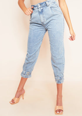 Bella Buckle Mid Wash Denim Jeans