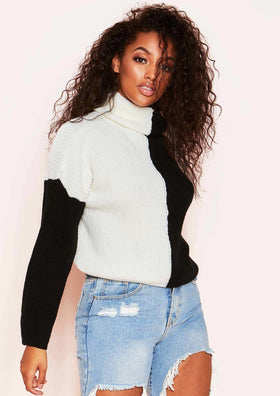 Penny Black White Block Knit Jumper
