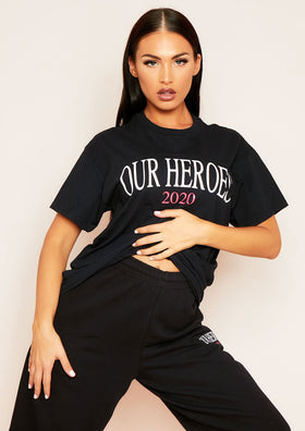Cassandra Black "Our Heroes" Oversized T-Shirt