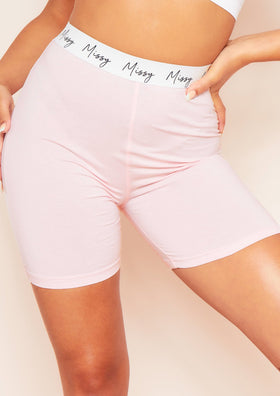 Irina Baby Pink Missy High Waisted Jersey Cycle Short