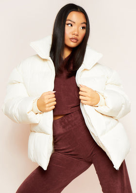 Lexi Cream Oversized Puffer Coat