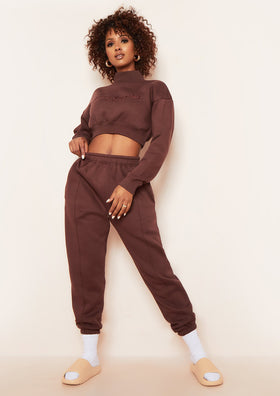 Hayley Chocolate Piping Detail Joggers