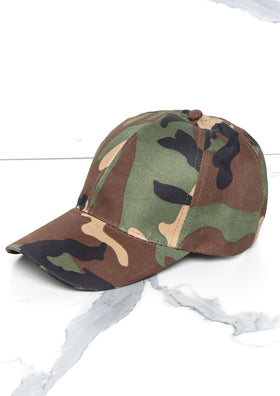 Inaya Khaki Camouflage Printed Snapback