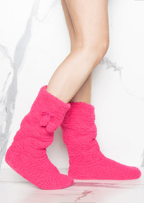 Marlow Pink Super Soft Slipper Boots
