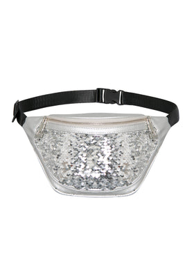 Siana Silver Sequin Bumbag