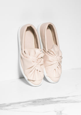 Tricia Nude Knot Front Flatforms