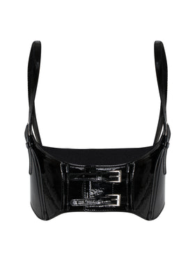 Scarlett Black PU Strappy Corset Belt