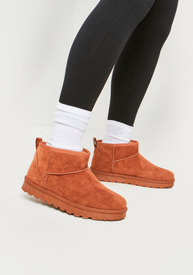Gina Chestnut Ultra Mini Ankle Boots