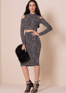 Tahlia Silver Leopard Print Co-ord