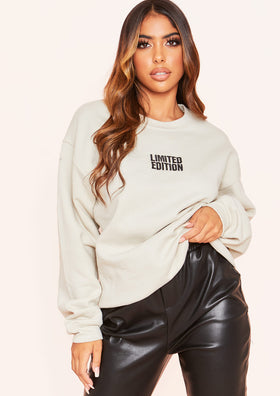 Lauren Beige Limited Edition Oversized Sweatshirt