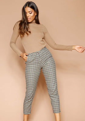 Nena Green Checked Trousers