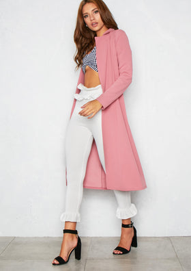 Diara Pink Longline Duster Jacket