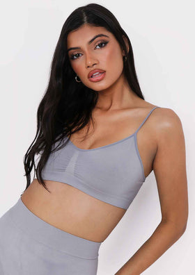 Ciara Grey Seamless Shapewear Strappy Bralet